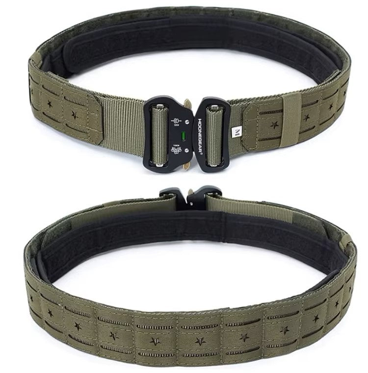 Tactical Battle Belt-MOLLE-Quick Release Buckle Green